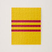 Zuid-Vietnamese vlag - Vietnam Cờ vàng ba sous đ) Legpuzzel (Verticaal)