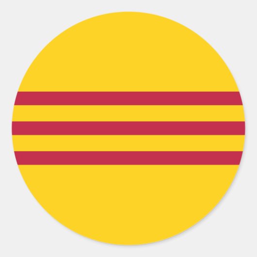 Zuid-Vietnamese vlag - Vietnam Cờ vàng ba sous đ) Ronde Sticker (Voorkant)