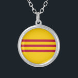Zuid-Vietnamese vlag - Vietnam Cờ vàng ba sous đ) Zilver Vergulden Ketting<br><div class="desc">Zuid-Vietnamese vlag - Vietnam Cờ vàng ba sĭ - Flag van Zuid-Vietnam - vlag van de Republiek Vietnam (vlag van Heritage and Freedom Flag - Lá cờ Tự do và SDi) - QusponkVierde Nam Creatng hòa - Cờ ba que - nam, zuid vietnamese, zuid vietnamese, zuid vietnam ese vlag, vietnam,...</div>