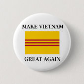 Zuid-Vietnamese vlag - Vietnam weer geweldig maken Ronde Button 5,7 Cm (Voorkant)