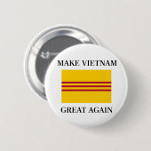 Zuid-Vietnamese vlag - Vietnam weer geweldig maken Ronde Button 5,7 Cm (Voorkant /achterkant)