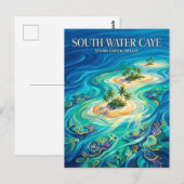 Zuid Water Caye Marine Reserve Belize Briefkaart (Voorkant / Achterkant)