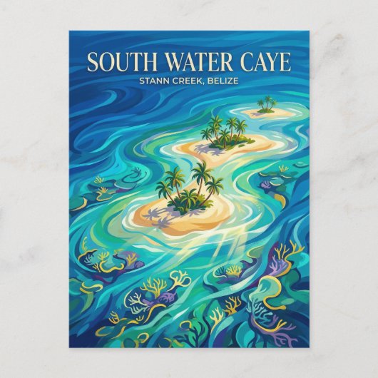 Zuid Water Caye Marine Reserve Belize Briefkaart (Voorkant)