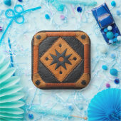 Zuid-West Mooie Country Style Leather Papieren Bordje (Feest)