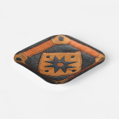 Zuid-West Mooie Country Style Leather Papieren Bordje (Gebogen)