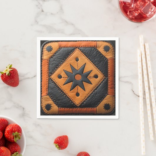 Zuid-West Mooie Country Style Leather Servet (Insitu)