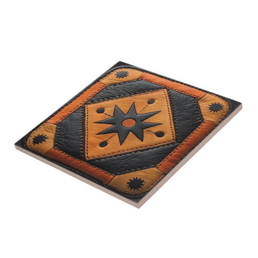 Zuid-West Mooie Country Style Leather Tegeltje (Zijkant)