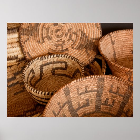 Zuid-West Native American Woven Baskets Poster (Voorkant)