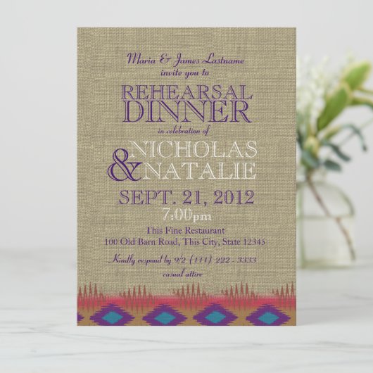 Zuid-West repetitie diner Kaart (Staand voorkant)