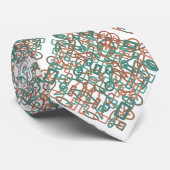 Zuid-westelijke ringweg en Turquoise Line Art Draw Stropdas (Opgerold)