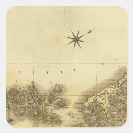 Zuid-Westerne eilanden Vierkante Sticker (Voorkant)