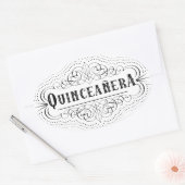 Zuid-Westerne Quinceañera Ovale Sticker (Envelop)