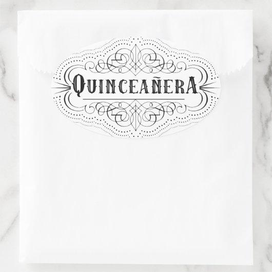 Zuid-Westerne Quinceañera Ovale Sticker (Tas)