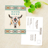 Zuid-westerse boho-stamranch-huwelijk RSVP  Briefkaart