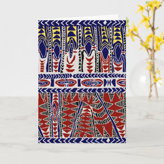 Zuid-Zeeen Samoa Batik Kaart (Gele Bloem)