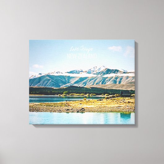 Zuid-Zeeland meer van Tekapo Nieuw-Zeeland Canvas Afdruk (Voorkant)