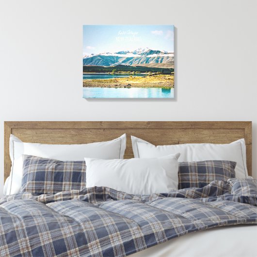 Zuid-Zeeland meer van Tekapo Nieuw-Zeeland Canvas Afdruk (Insitu (Slaapkamer))