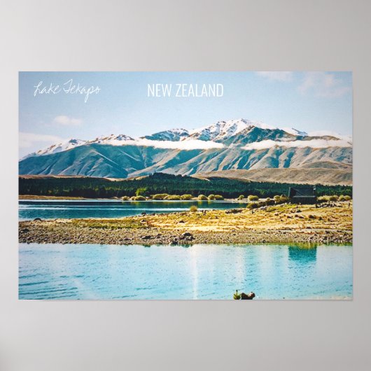 Zuid-Zeeland meer van Tekapo Nieuw-Zeeland Poster (Voorkant)