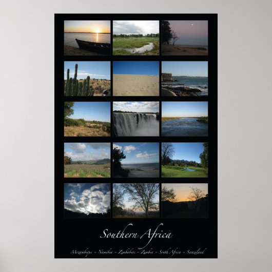 Zuidelijk Afrika Poster (Voorkant)