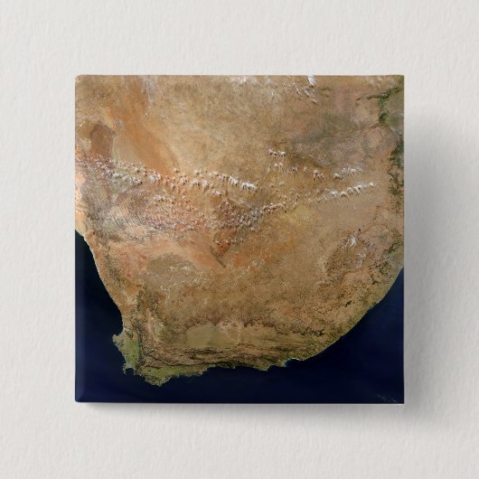 Zuidelijk Afrika Vierkante Button 5,1 Cm (Voorkant)