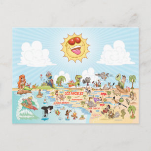 Zuidelijk Californië Beach Paradise Briefkaart