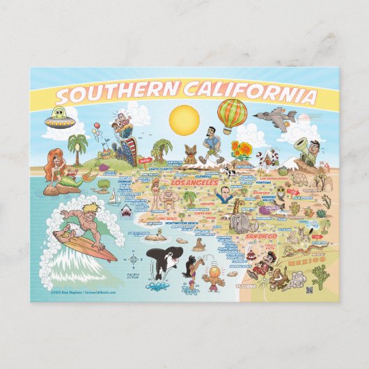 Zuidelijk Californië Beach Paradise Briefkaart (Voorkant)