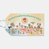 Zuidelijk Californië Beach Paradise Cadeaulabel (Achterkant Horizontaal)