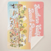 Zuidelijk Californië Beach Paradise Sherpa Deken (Voorkant)