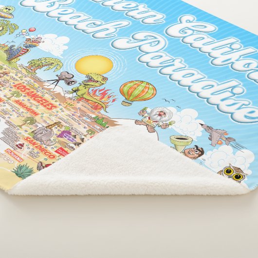 Zuidelijk Californië Beach Paradise Sherpa Deken (3/4)