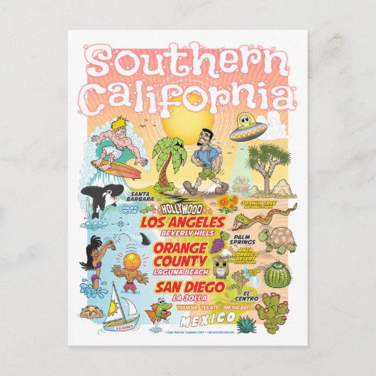 Zuidelijk Californië Briefkaart (Voorkant)