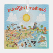 Zuidelijk Californië Glas Ornament (Achterkant)