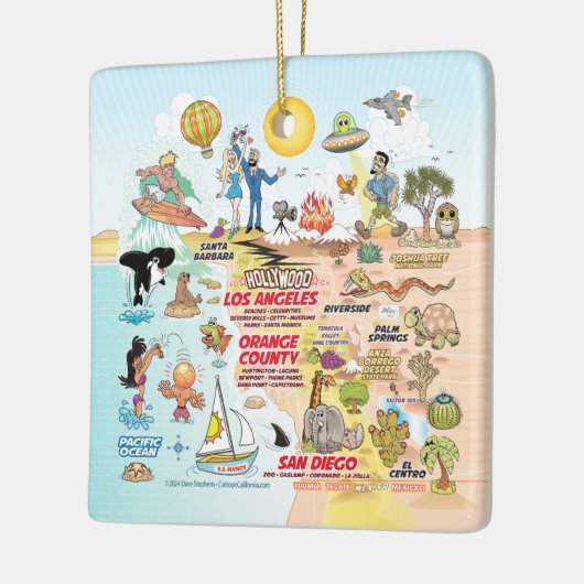 Zuidelijk Californië Keramisch Ornament (Links)