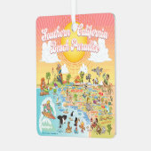 Zuidelijk Californië Metalen Ornament (Voorkant links)