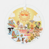 Zuidelijk Californië Metalen Ornament (Voorkant)