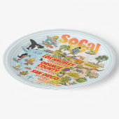 Zuidelijk Californië Papieren Bordje (Gekanteld)