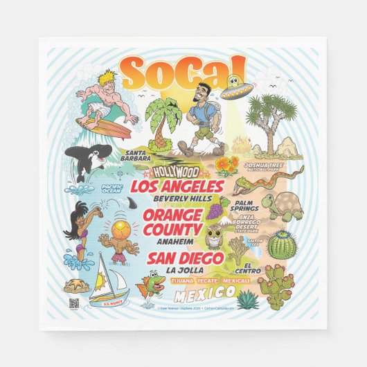 Zuidelijk Californië Servet (Voorkant)