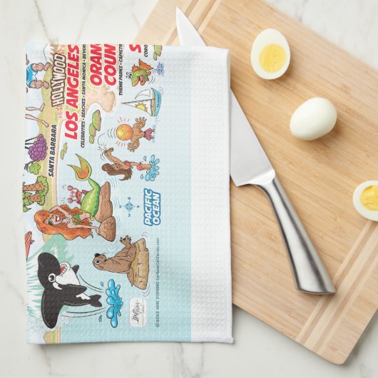 Zuidelijk Californië Theedoek (Quarter Fold)