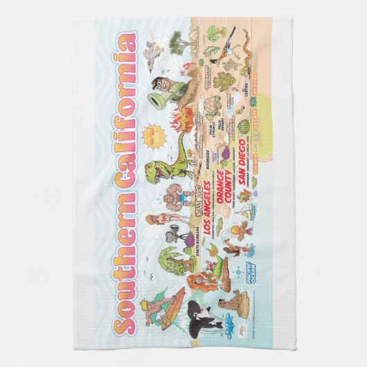 Zuidelijk Californië Theedoek (Verticaal)