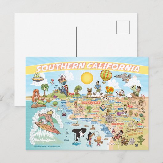 Zuidelijk Californië Uitnodiging Briefkaart (Voorkant / Achterkant)