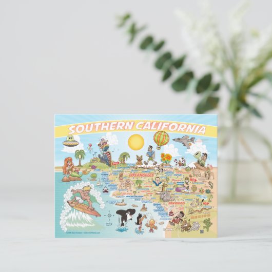 Zuidelijk Californië Uitnodiging Briefkaart (Staand voorkant)