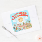 Zuidelijk Californië Vierkante Sticker (Envelop)