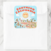 Zuidelijk Californië Vierkante Sticker (Tas)