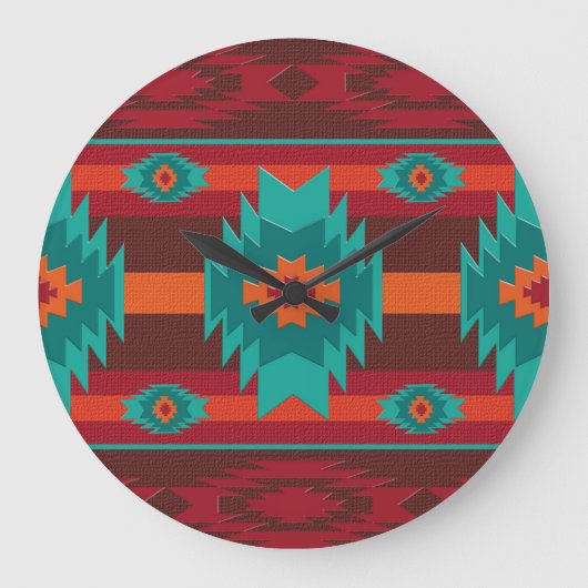 zuidelijk etnisch geometrisch patroon . grote klok (Voorkant)