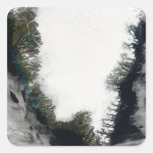 Zuidelijk Groenland Vierkante Sticker (Voorkant)