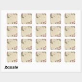 zuidelijk halfrond 2 vierkante sticker (Vel)
