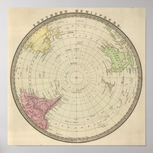 zuidelijk halfrond 3 poster (Voorkant)