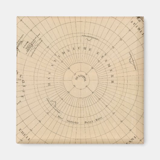 zuidelijk halfrond, Antarctica Magneet (Voorkant)