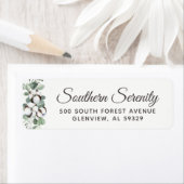 Zuidelijk Katoen en Botanisch Minimalistisch Adres Etiket (Insitu)