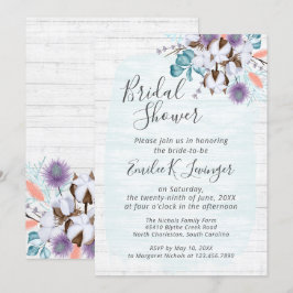 Zuidelijk land Cotton Floral Vrijgezellenfeest Kaart