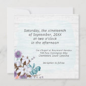 Zuidelijk land Katoen Boll Botanisch Rustiek Hout Kaart (Achterkant)